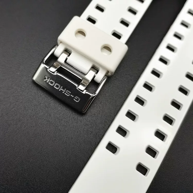 Оригинальный ремешок и накладка на корпус Casio g shock GA-100/110 белый матовый - изображение 3