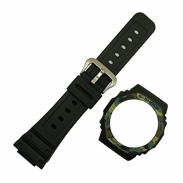 Оригинальный ремешок и накладка на корпус Casio g shock GA-2100SU-1A черный матовый - Фото 1 Оригинальный ремешок и накладка на корпус Casio g shock GA-2100SU-1A черный матовый - изображение 1