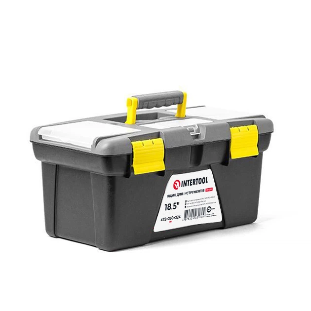 Ящик для инструмента 18.5" 472*250*224мм INTERTOOL BX-0318 - Фото 2 Ящик для инструмента 18.5" 472*250*224мм INTERTOOL BX-0318 - изображение 2