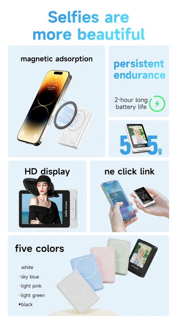 A1 Vlog Selfie Monitor — экран магнитный для стримов и селфи для смартфона задней камеры - Фото 9 A1 Vlog Selfie Monitor — экран магнитный для стримов и селфи для смартфона задней камеры - изображение 9