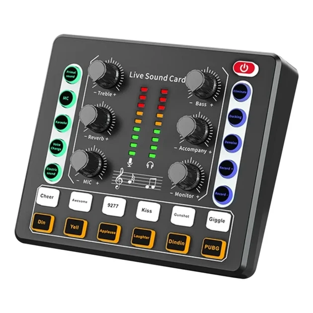 Внешняя звуковая карта M8, аудиоинтерфейс, микшер, Bluetooth адаптер Live Sound Card USB-гарнитура для микрофона - изображение 3