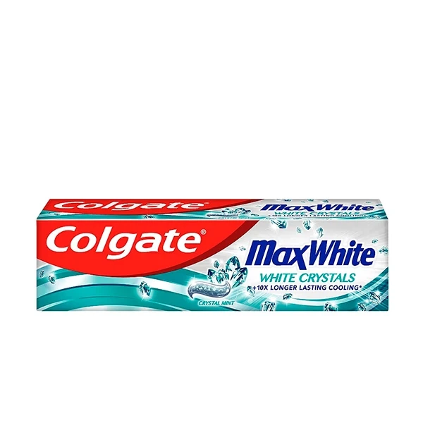 Зубна паста Colgate Max White Кристальна м'ята з пластинами, що відбілюють 100 мл - Фото 3 Зубна паста Colgate Max White Кристальна м'ята з пластинами, що відбілюють 100 мл - изображение 3