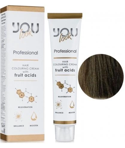 Стійка професійна крем-фарба для волосся 7M Блондин матовий You Look Professional Hair Colouring Cream 60 мл - Фото 1 Стійка професійна крем-фарба для волосся 7M Блондин матовий You Look Professional Hair Colouring Cream 60 мл - зображення 1