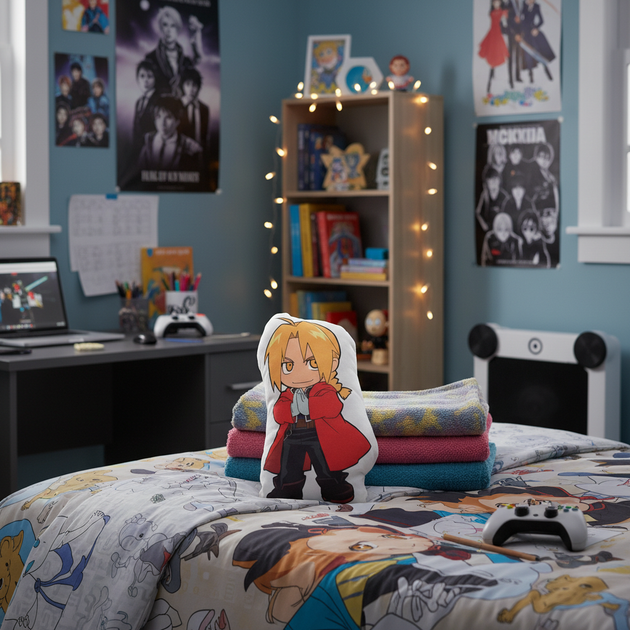 Фігурна подушка Едвард Елрік Edward Elric Сталевий алхімік Fullmetal Alchemist 30x40 см - Фото 2 Фігурна подушка Едвард Елрік Edward Elric Сталевий алхімік Fullmetal Alchemist 30x40 см - зображення 2