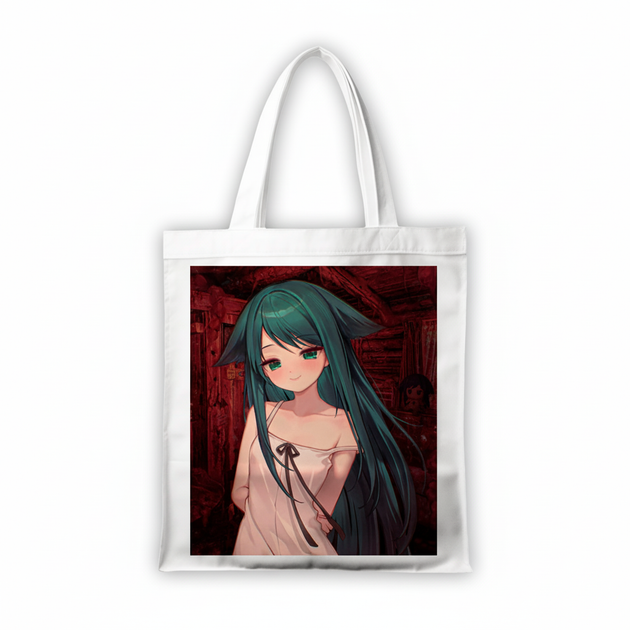 Сумка-шопер Сая но Ута (Saya no Uta) - Сая біла з льону (26766) - зображення 2