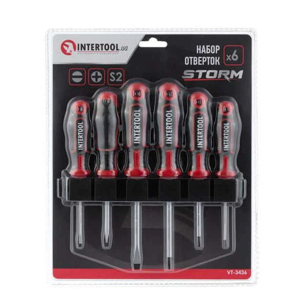 Набор отверток 6 ед INTERTOOL STORM VT-3436 - изображение 4