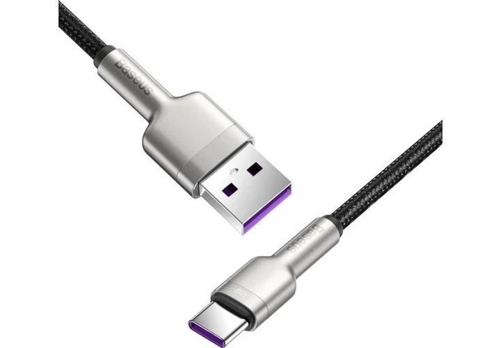 Кабель Baseus Cafule Series Metal Data Cable USB to Type-C 66W 1m Black (CAKF000101) - Фото 4 Кабель Baseus Cafule Series Metal Data Cable USB to Type-C 66W 1m Black (CAKF000101) - изображение 4