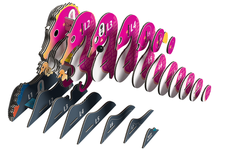 Сборная 3D модель Eugy Зоопарк Морской конёк (XEG-141) - Фото 8 Сборная 3D модель Eugy Зоопарк Морской конёк (XEG-141) - изображение 8