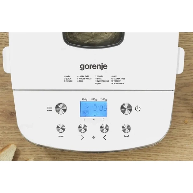Хлібопіч GORENJE BM1350W (BM8001-GS) - зображення 7