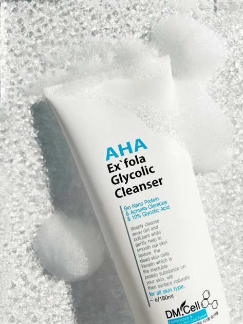 DM.Cell (ДіЕм.Селл) AHA Exfola Glycolic Cleanser 10% — очищувальний гель з гліколевою кислотою для обличчя 180 мл - Фото 3 DM.Cell (ДіЕм.Селл) AHA Exfola Glycolic Cleanser 10% — очищувальний гель з гліколевою кислотою для обличчя 180 мл - зображення 3