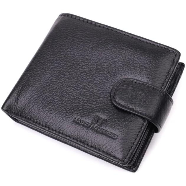 Кошелек для мужчин из натуральной кожи ST Leather 22461 Черный - Фото 1 Кошелек для мужчин из натуральной кожи ST Leather 22461 Черный - изображение 1