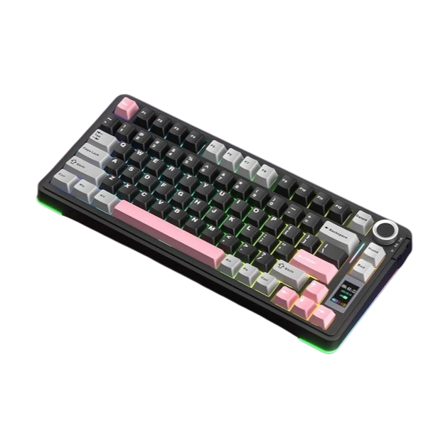 Клавіатура бездротова Aula S75 Pro Black Grey Pink (S75PRO-BGP) - Фото 2 Клавіатура бездротова Aula S75 Pro Black Grey Pink (S75PRO-BGP) - зображення 2