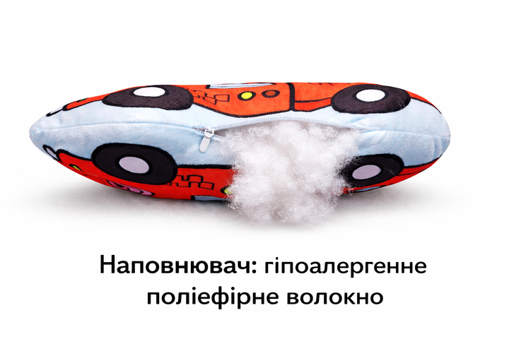 Декоративная подушка игрушка Пожарная машинка 40×28 см - изображение 5