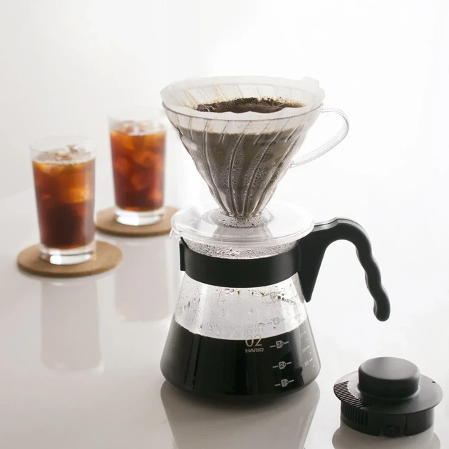 Набор Hario CRAFT V60 Kit Drip для заваривания кофе с воронкой, сервером 700 мл и 40 фильтрами 02 (ACB230DF152C) - Фото 6 Набор Hario CRAFT V60 Kit Drip для заваривания кофе с воронкой, сервером 700 мл и 40 фильтрами 02 (ACB230DF152C) - изображение 6