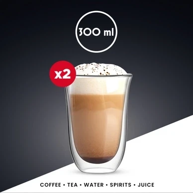 Набор стаканов Bialetti Firenze 300 мл 2 шт. с двойными стенками из боросиликатного стекла (614737D40C9F) - Фото 2 Набор стаканов Bialetti Firenze 300 мл 2 шт. с двойными стенками из боросиликатного стекла (614737D40C9F) - изображение 2