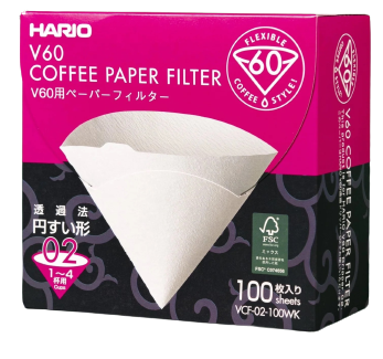 Фільтри для пуровера V60 02 целюлоза 100 шт Hario білий - зображення 6
