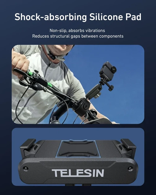 Адаптер магнітний TELESIN з двома захопленнями для DJI OSMO Nano DJI Osmo Action 6 код S7-JBK-25-TDJ - зображення 8