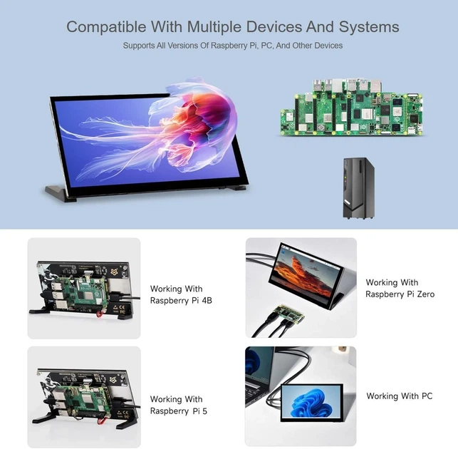 Монитор портативный сенсорный 7" LUCKFOX 7-HD-Touchscreen IPS 60 Гц - изображение 4