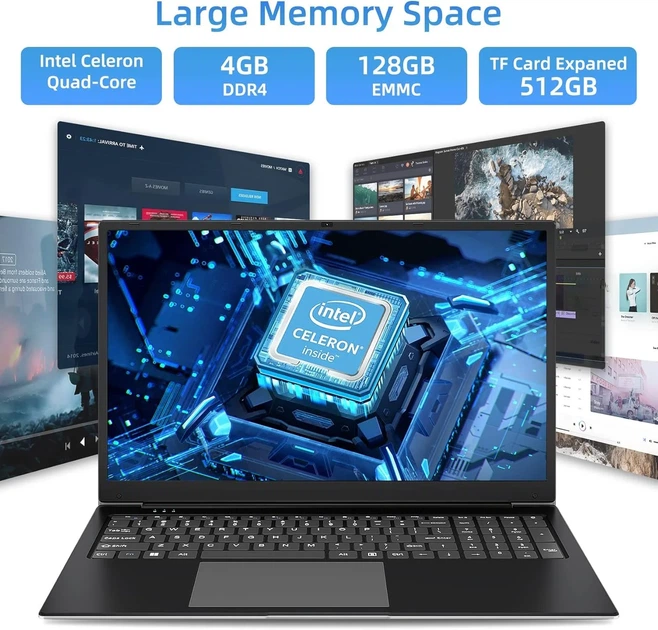 Ноутбук 17.3" SGIN M17 Intel Celeron J4105 RAM 4GB SSD 128GB Windows 11 (UKR) - изображение 2