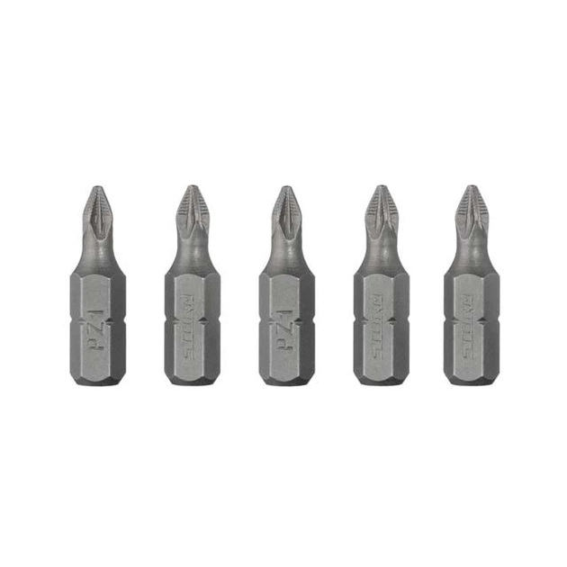 Комплект&nbsp;насадок викруткових PZ1 1/4"*25мм, ACR, S2, уп. 5шт., STORM INTERTOOL VT-0208 - изображение 3