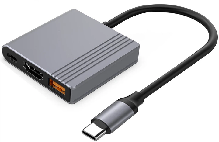 Док станція Cablexpert USB-C 3-в-1 USB/HDMI/PD (A-CM-COMBO3-05) - зображення 3