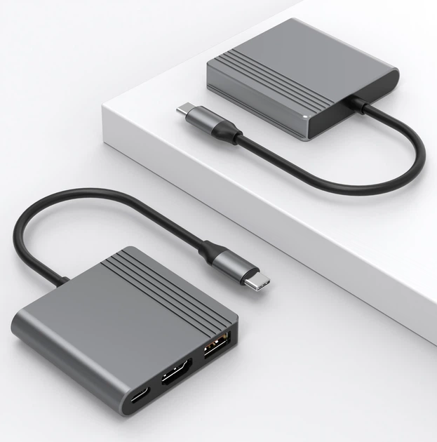 Док станція Cablexpert USB-C 3-в-1 USB/HDMI/PD (A-CM-COMBO3-05) - зображення 4