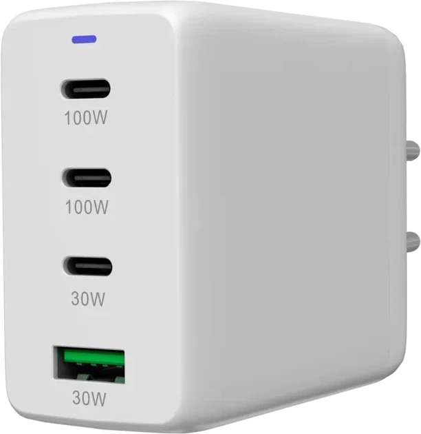 Мережевий зарядний пристрій Canyon GaN 3 x USB Type-C + 1 x USB Type-A 100W (CNS-CUW100ACC) - зображення 2