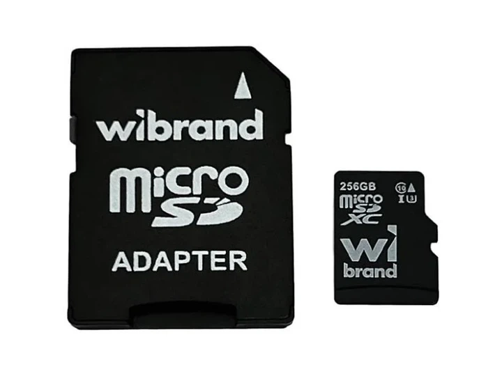Карта пам'яті Wibrand 256 GB microSDXC (WICDHU3/256GB-A) - Фото 1 Карта пам'яті Wibrand 256 GB microSDXC (WICDHU3/256GB-A) - изображение 1
