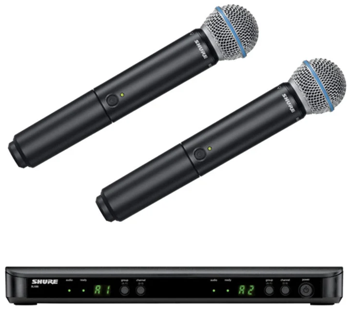 Bezprzewodowy system mikrofonowy Shure BLX288E/B58 z 2 mikrofonami (42406247023) - obraz 1