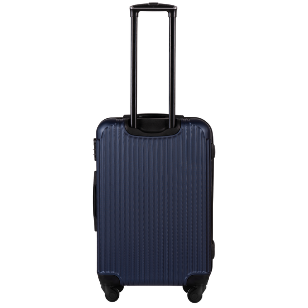 Дорожный пластиковый чемодан Wings TR058 Egret малый (S) ручная кладь на 4 колесах 55х38х21 см, синий - Фото 2 Дорожный пластиковый чемодан Wings TR058 Egret малый (S) ручная кладь на 4 колесах 55х38х21 см, синий - изображение 2