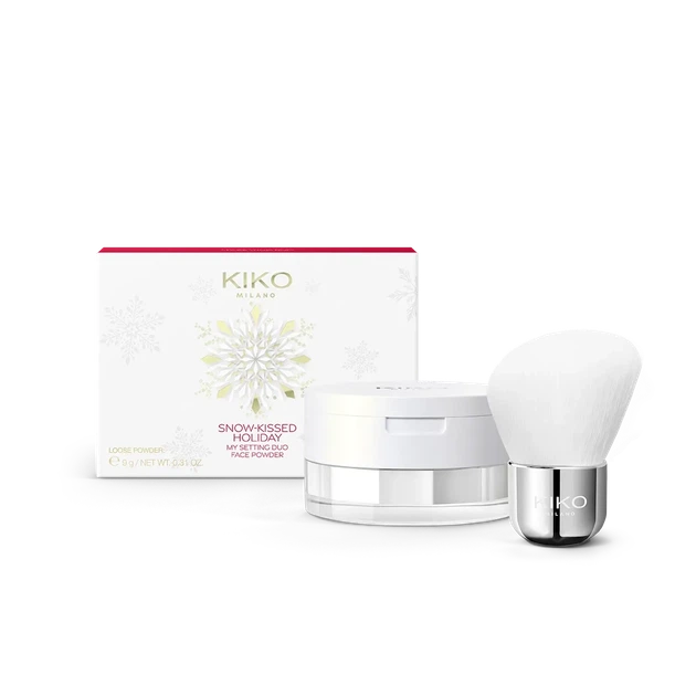 Пудра для обличчя Kiko Milano Snow-Kissed Holiday My Setting Duo Face Powder, 9 г (8059385040301) - зображення 2