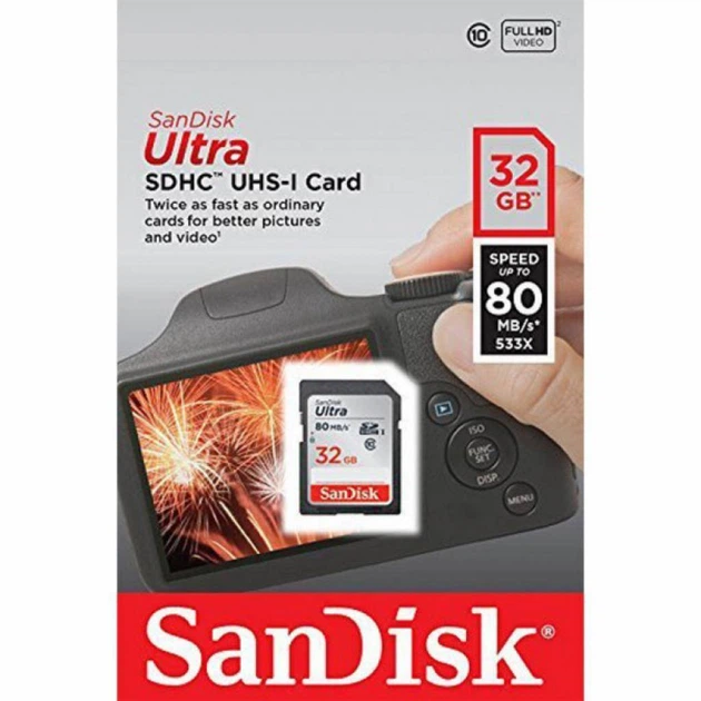 Картка пам'яті SanDisk 32GB SDHC class 10 Ultra (SDSDUN4-032G-GN6IN) - изображение 4