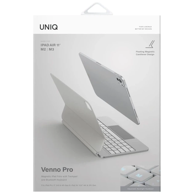 Чохол Uniq Venno Pro Magnetic Smart для iPad Air 11 7 | 6 (2025-2024) / Air 10.9 5 | 4 (2022-2020) / iPad Pro 11 (2022-2021) White (8886463693278) - зображення 7