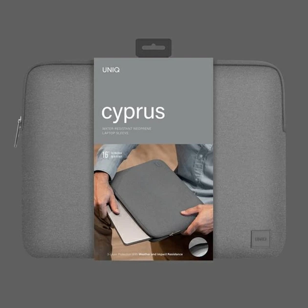 Чохол Uniq Cyprus 16" Marl Grey (UNIQ-CYPRUS(16)-MALGRY) - Фото 6 Чохол Uniq Cyprus 16" Marl Grey (UNIQ-CYPRUS(16)-MALGRY) - зображення 6