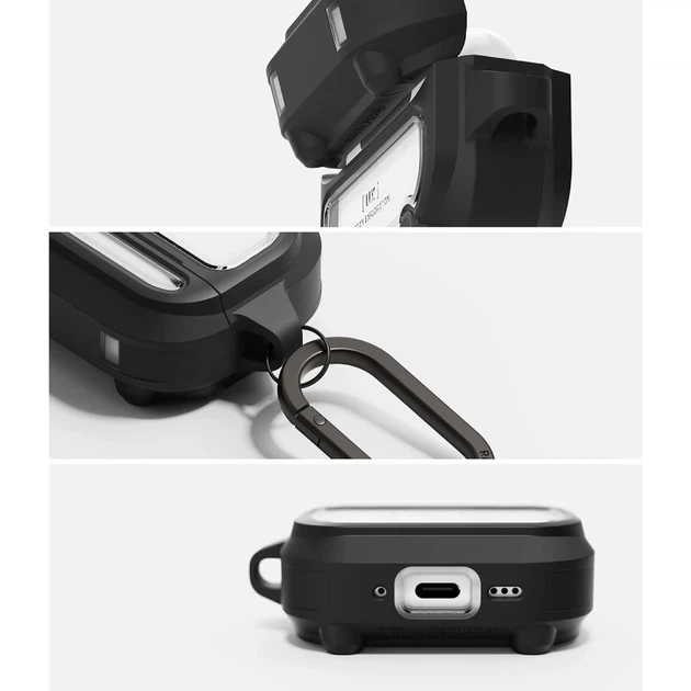 Чохол Ringke UX Magnetic для AirPods Pro 3 Black/Clear with MagSafe (8800293859444) - Фото 6 Чохол Ringke UX Magnetic для AirPods Pro 3 Black/Clear with MagSafe (8800293859444) - зображення 6