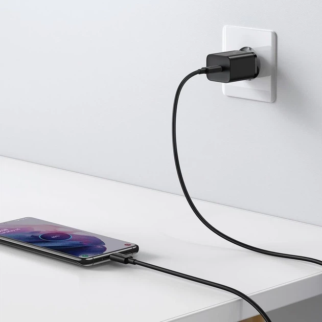 Мережевий зарядний пристрій Baseus Super Silicone PD 25W USB-C with USB-C to USB-C Cable 1m Black (TZCCSUP-L01) - Фото 10 Мережевий зарядний пристрій Baseus Super Silicone PD 25W USB-C with USB-C to USB-C Cable 1m Black (TZCCSUP-L01) - зображення 10