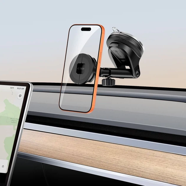 Автодержатель Tech-Protect N62 2in1 Universal & Magnetic Dashboard & Vent Car Mount Black with MagSafe (5906302353057) - Фото 10 Автодержатель Tech-Protect N62 2in1 Universal & Magnetic Dashboard & Vent Car Mount Black with MagSafe (5906302353057) - изображение 10