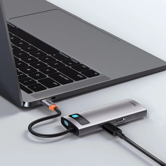 USB-хаб Baseus Multifunctional Metal Gleam 5-in-1 (CAHUB-CX0G) - Фото 11 USB-хаб Baseus Multifunctional Metal Gleam 5-in-1 (CAHUB-CX0G) - изображение 11