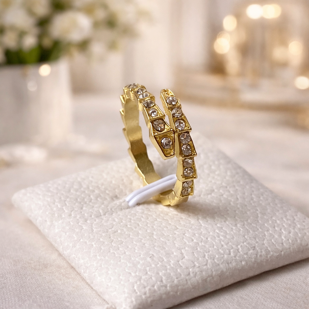 Кольцо в стиле Bvlgari змея, универсальный размер(Gold) - Фото 2 Кольцо в стиле Bvlgari змея, универсальный размер(Gold) - изображение 2