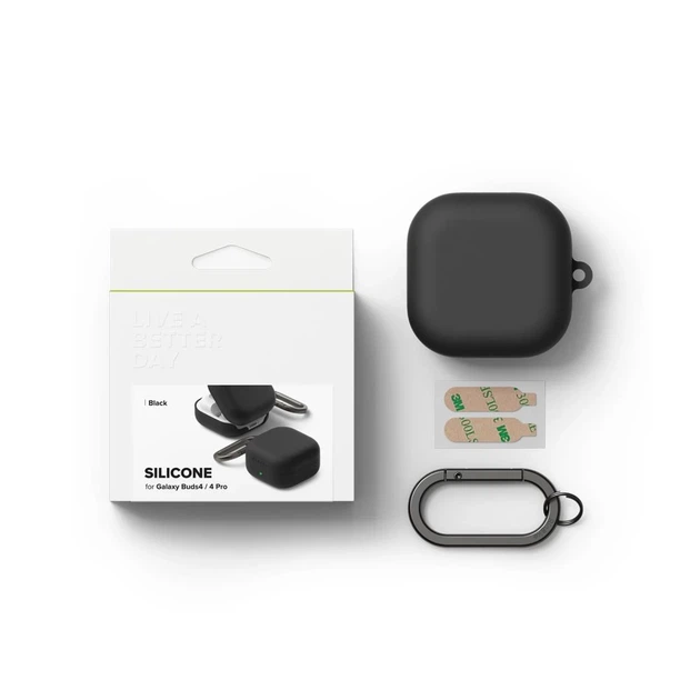 Чохол для навушників Ringke Silicone для Samsung Galaxy Buds 4 / 4 Pro Black (8800328816763) - зображення 6