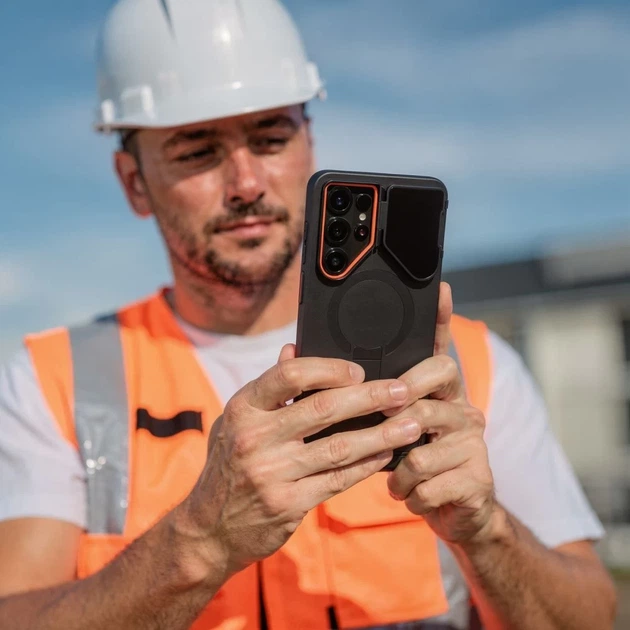 Чехол Tech-Protect Kevlar Aura для Samsung Galaxy S26 Ultra Black/Orange with MagSafe (5906302352425) - изображение 8