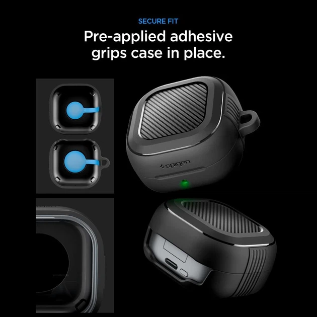 Чехол для наушников Spigen Rugged Armor для Samsung Galaxy Buds 4 / 4 Pro Matte Black (ACS11200) - изображение 9