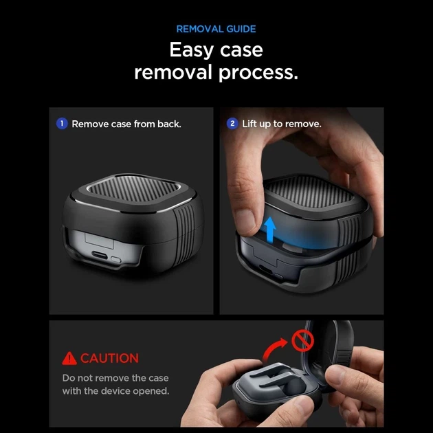 Чехол для наушников Spigen Rugged Armor для Samsung Galaxy Buds 4 / 4 Pro Matte Black (ACS11200) - изображение 11