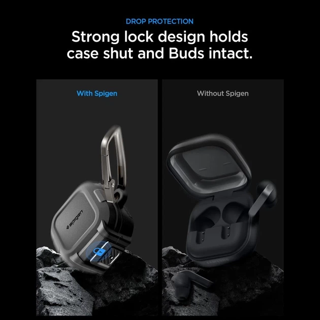 Чехол для наушников Spigen Lock Fit для Samsung Galaxy Buds 4 / 4 Pro Matte Black (ACS11202) - изображение 10