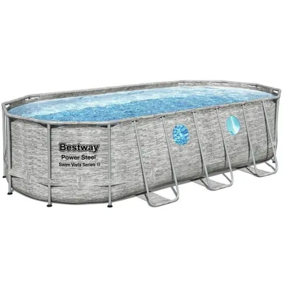 Овальный каркасный бассейн Bestway, 549×274×122 см, 13420л, с картриджным фильтром, лестницей и тентом - изображение 2