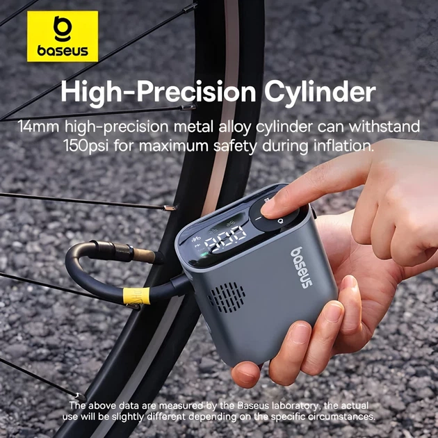 Велокомпрессор Baseus PrimeTrip Series Portable Bike Pump 1750mAh 45W Black (C11169000121-00) - изображение 7
