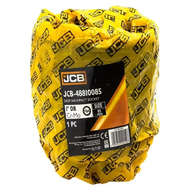 Головка ударна 12-гранна подовжена 1" 85 мм JCB-48810085 - изображение 3