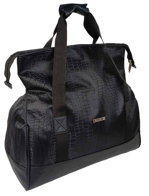 Дорожня Сумка Саквояж 25l Wallaby Чорна Під Крокодила (385529) - зображення 5