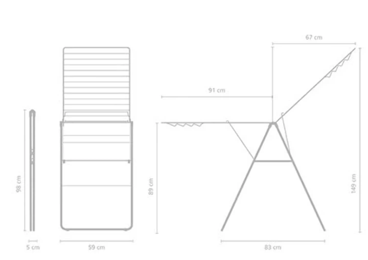 Сушарка для білизни підлогова Brabantia Drying 25 м сірий 403484 (00801088) - Фото 10 Сушарка для білизни підлогова Brabantia Drying 25 м сірий 403484 (00801088) - зображення 10