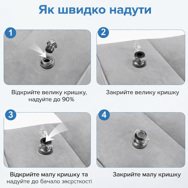 Подушка надувная для путешествий 3 уровня (Надувная подставка для ног в самолет, авто, автобус и поезд) - Фото 6 Подушка надувная для путешествий 3 уровня (Надувная подставка для ног в самолет, авто, автобус и поезд) - изображение 6